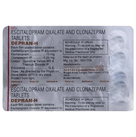 depran h tablet 15's